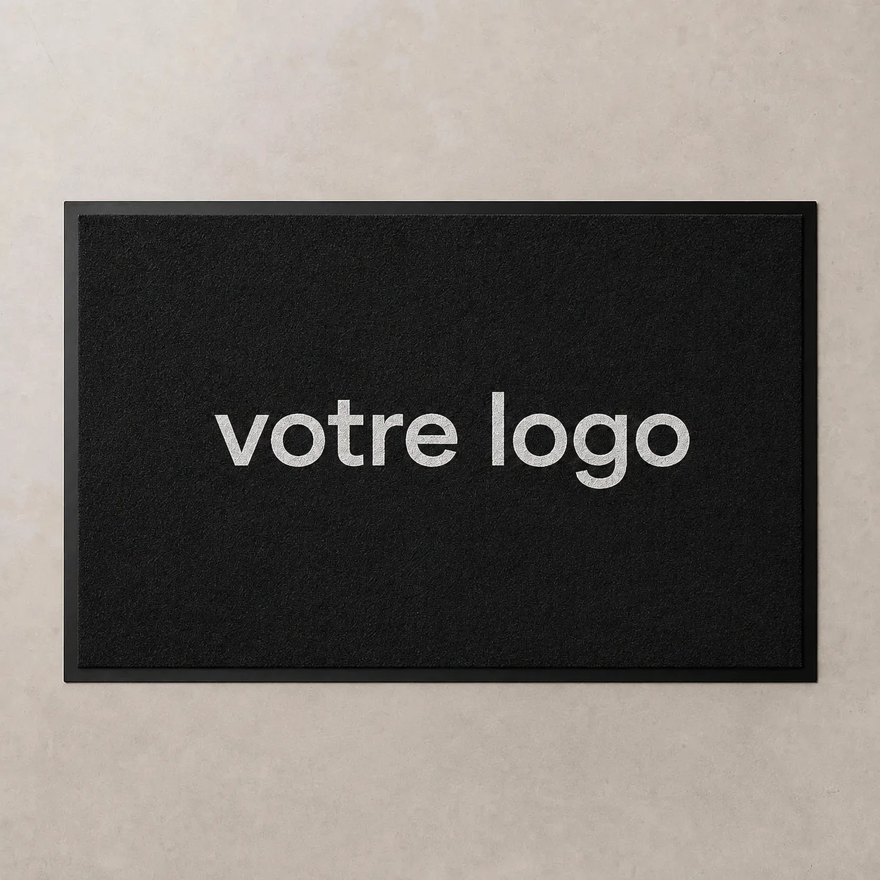 Tapis personnalisé à votre logo, coloris Noir